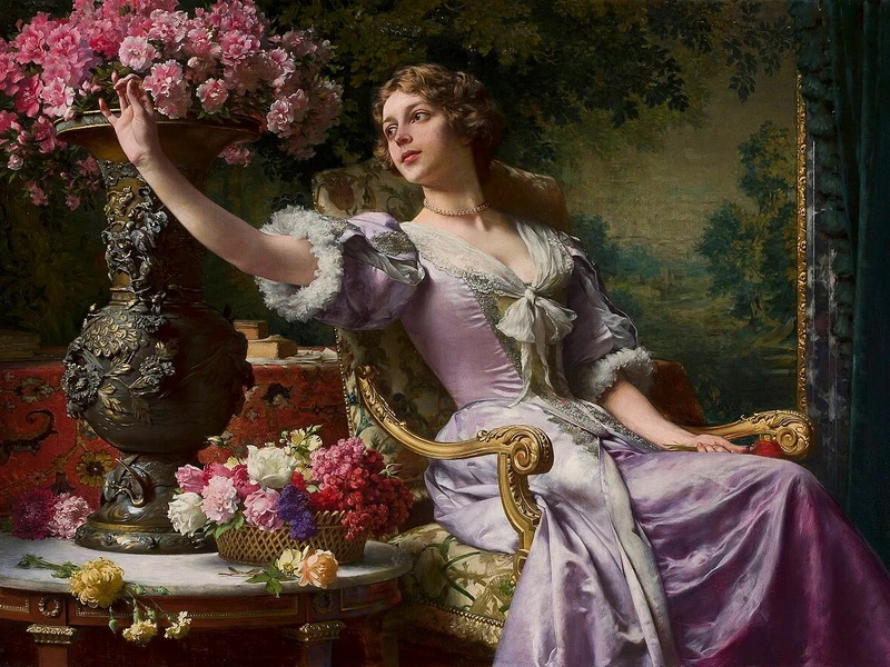 1850-Władysław Czachórski - Signora in abito lilla, ca. 1903 - Museo Nazionale di Varsavia